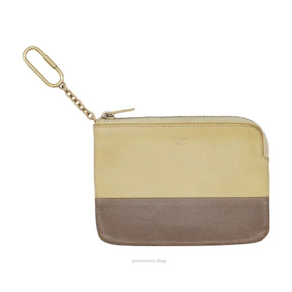 🔴 Celine Key Pouch Cles - Olive Drab/Cream - Picture 1 of 8